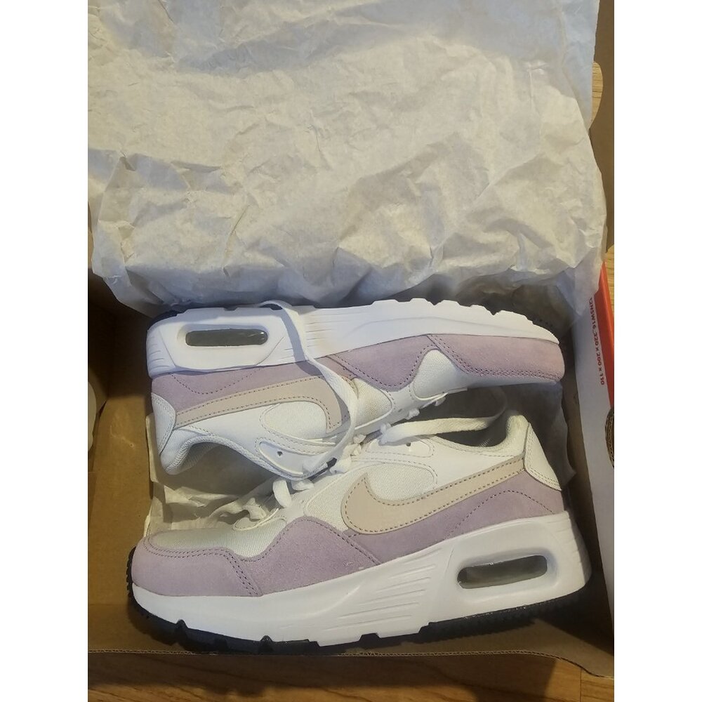 Nike Air Max SC Sneakers Gym Shoes White and Purple Womens Size 7